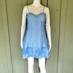 NWT BASIX II Pale Blue Taffeta Rosette Dress 2